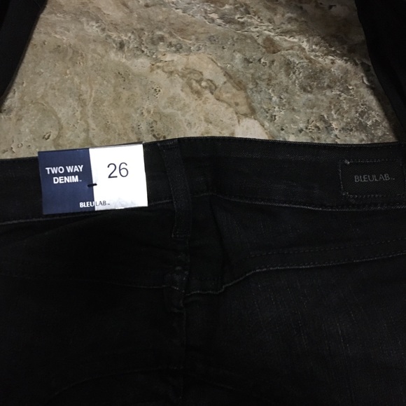 NWT BLEULAB GREAT SUPER STRETCH FIT HORSESHOE BLK JEGGING Reversible Jean - Picture 6 of 12